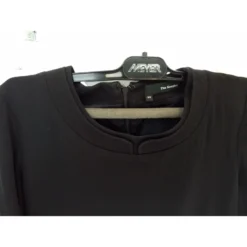 The Kooples Schönes Kleid Aus Bi Material Leder Und Viskose Schwarz -Deutschland Fem Leucht Verkaufs-Shop 101567 3