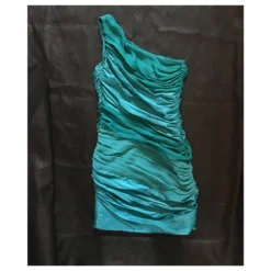 Jay Ahr Asymmetrisches Kleid Türkis -Deutschland Fem Leucht Verkaufs-Shop 120662 4