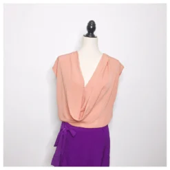 Diane Von Furstenberg DvF Reara Colourblock-Kleid Aus Seide Lila Angeln -Deutschland Fem Leucht Verkaufs-Shop 124518 4