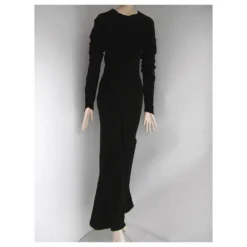 Comme Des Garcons Wolle Bodenlanges Kleid Schwarz -Deutschland Fem Leucht Verkaufs-Shop 126173 4