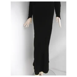 Comme Des Garcons Wolle Bodenlanges Kleid Schwarz -Deutschland Fem Leucht Verkaufs-Shop 126173 7