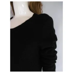Comme Des Garcons Wolle Bodenlanges Kleid Schwarz -Deutschland Fem Leucht Verkaufs-Shop 126173 9