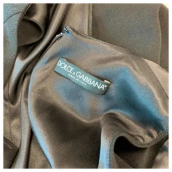 Dolce & Gabbana Schwarzes Kleid Aus Wollkrepp -Deutschland Fem Leucht Verkaufs-Shop 141512 3