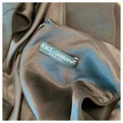 Dolce & Gabbana Schwarzes Kleid Aus Wollkrepp -Deutschland Fem Leucht Verkaufs-Shop 141512 4