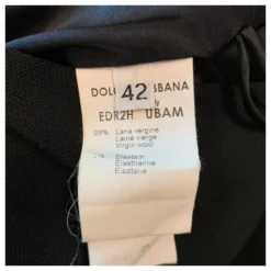 Dolce & Gabbana Schwarzes Kleid Aus Wollkrepp -Deutschland Fem Leucht Verkaufs-Shop 141512 5