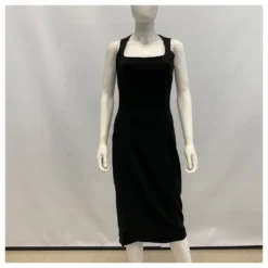 Dolce & Gabbana Schwarzes Kleid Aus Wollkrepp -Deutschland Fem Leucht Verkaufs-Shop 141512 7