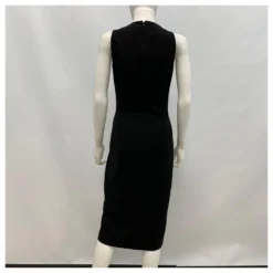 Dolce & Gabbana Schwarzes Kleid Aus Wollkrepp -Deutschland Fem Leucht Verkaufs-Shop 141512 8