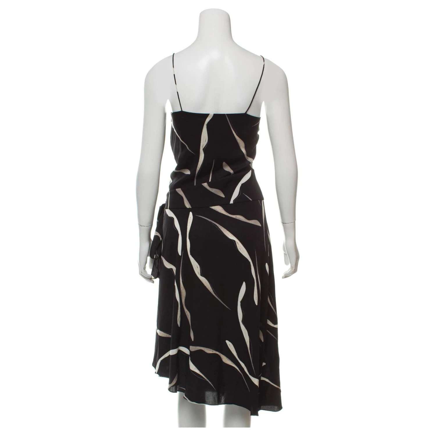 Diane Von Furstenberg Brenndah Asymmetrisches Kleid Schwarz Weiß 3 Diane Von Furstenberg Brenndah Asymmetrisches Kleid Schwarz Weiß – Bild 3