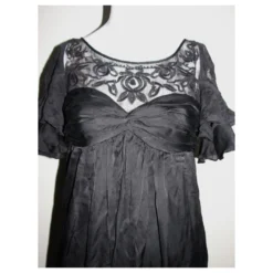Temperley London Kleid Aus Seide Und Spitze Schwarz 11 Temperley London Kleid Aus Seide Und Spitze Schwarz -Deutschland Fem Leucht Verkaufs-Shop 147575 4