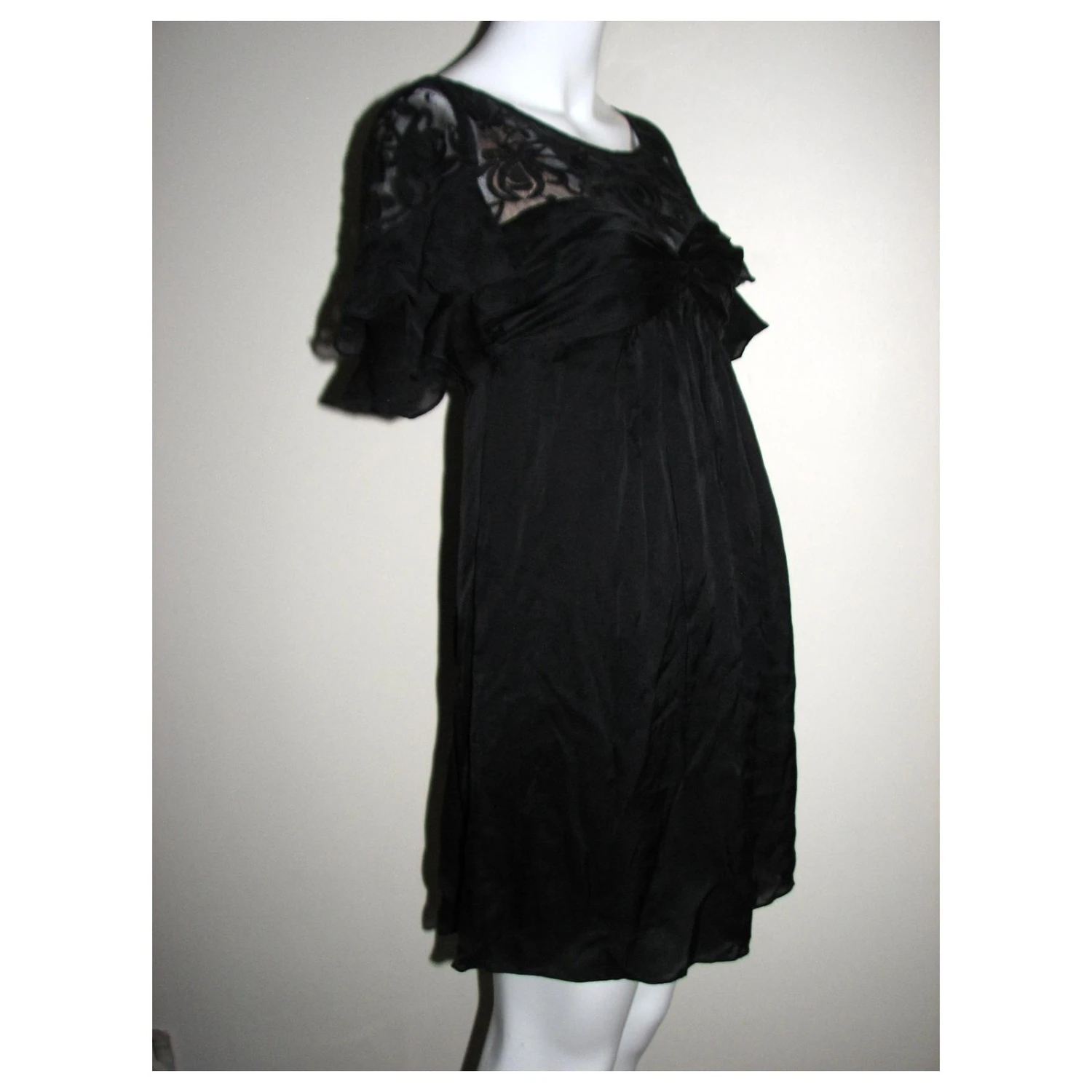 Temperley London Kleid Aus Seide Und Spitze Schwarz 5 Temperley London Kleid Aus Seide Und Spitze Schwarz – Bild 5