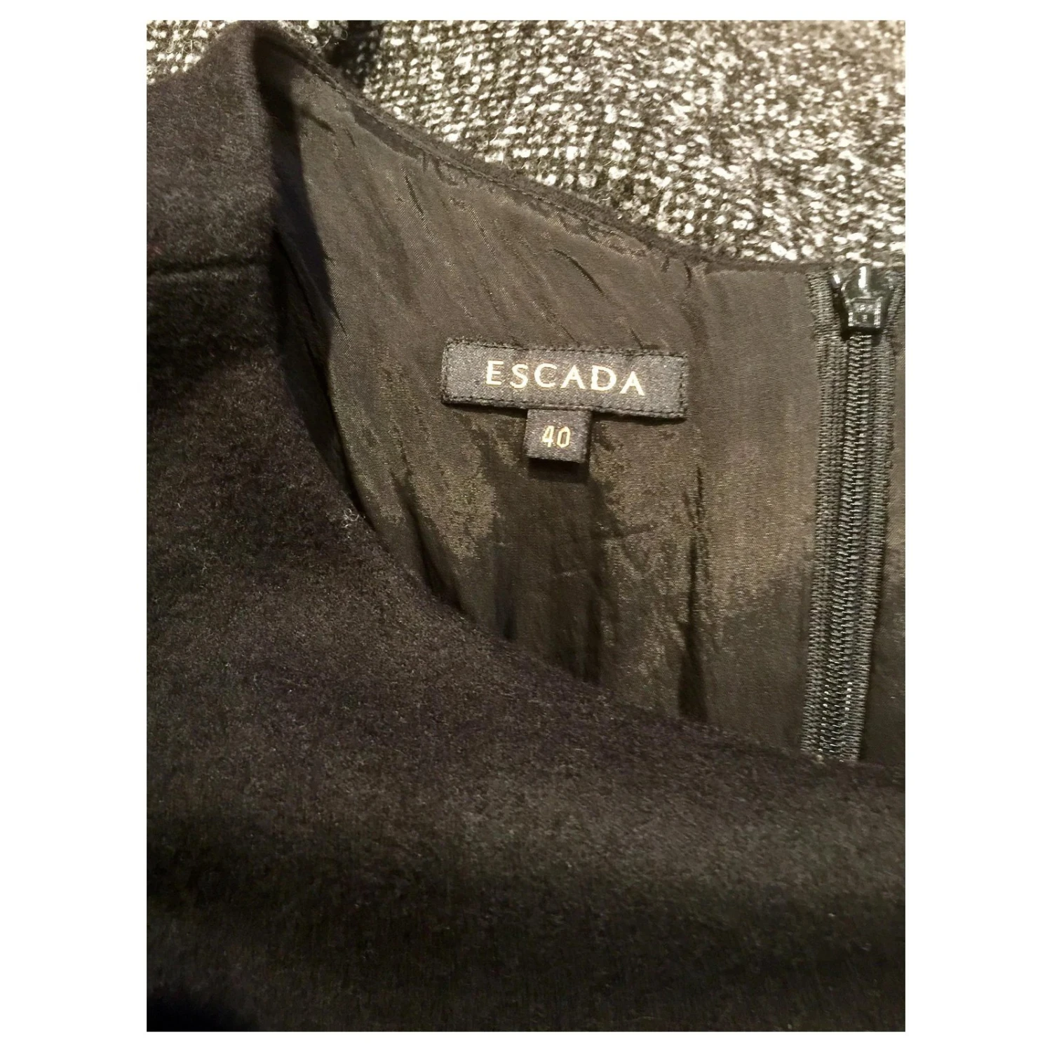 Atemberaubendes ESCADA-Kleid Schwarz Grau 5 Atemberaubendes ESCADA-Kleid Schwarz Grau – Bild 5