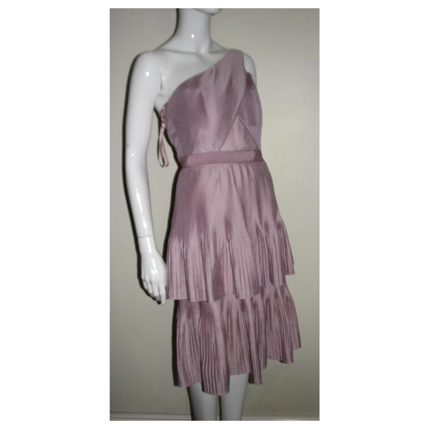 Hobbs Ein Schulter Rosa Kleid Pink 2 Hobbs Ein Schulter Rosa Kleid Pink – Bild 2