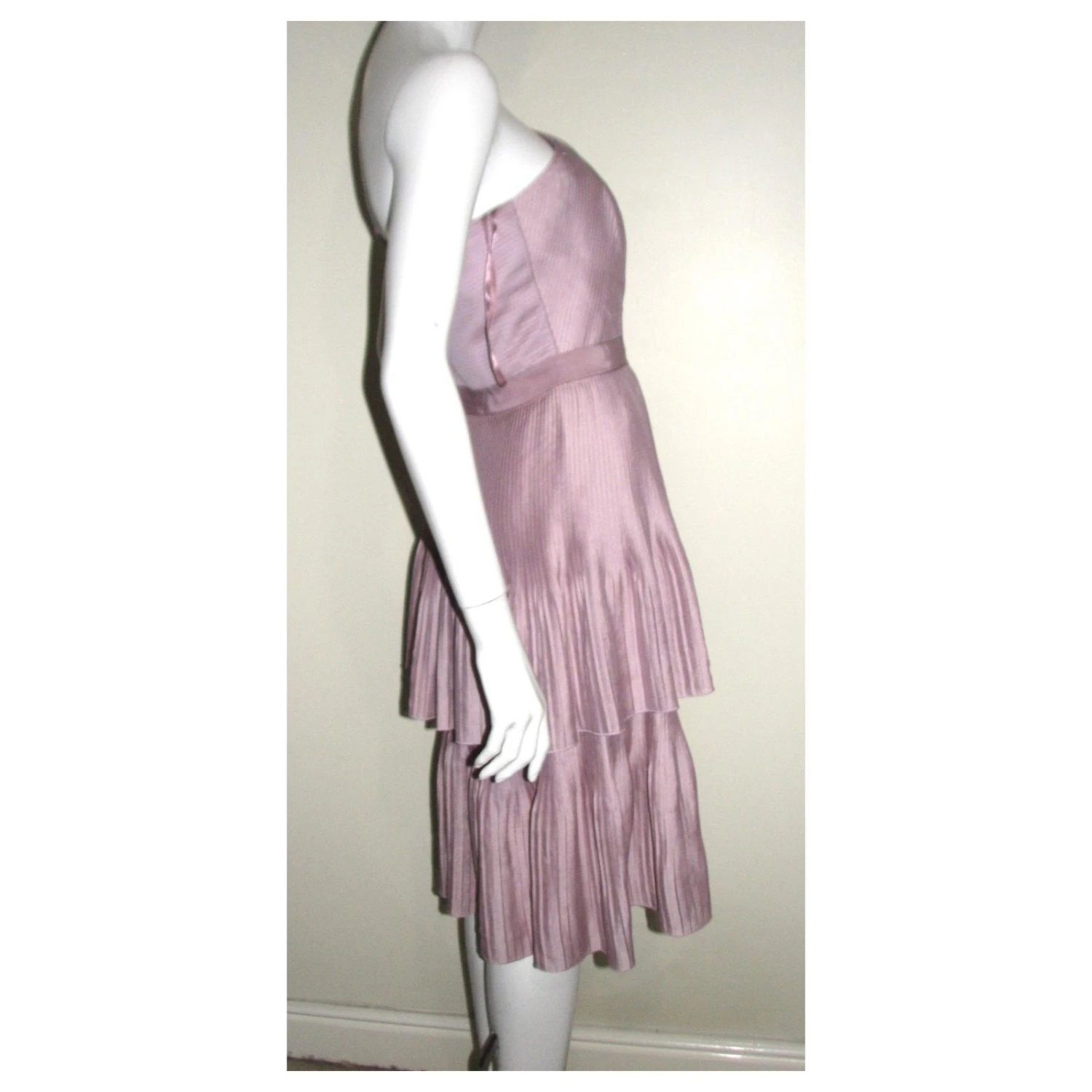 Hobbs Ein Schulter Rosa Kleid Pink 3 Hobbs Ein Schulter Rosa Kleid Pink – Bild 3