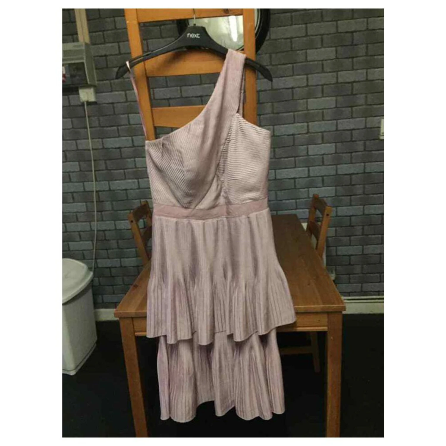 Hobbs Ein Schulter Rosa Kleid Pink 7 Hobbs Ein Schulter Rosa Kleid Pink – Bild 7