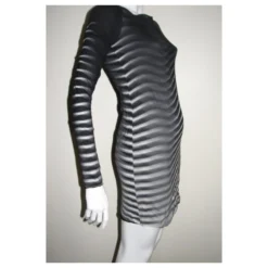 Autre Marque Original Vintage Halston Kleid Weiß Grau Anthrazitgrau 11 Autre Marque Original Vintage Halston Kleid Weiß Grau Anthrazitgrau -Deutschland Fem Leucht Verkaufs-Shop 159964 3