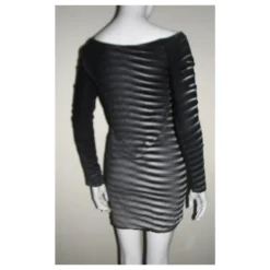 Autre Marque Original Vintage Halston Kleid Weiß Grau Anthrazitgrau 12 Autre Marque Original Vintage Halston Kleid Weiß Grau Anthrazitgrau -Deutschland Fem Leucht Verkaufs-Shop 159964 4