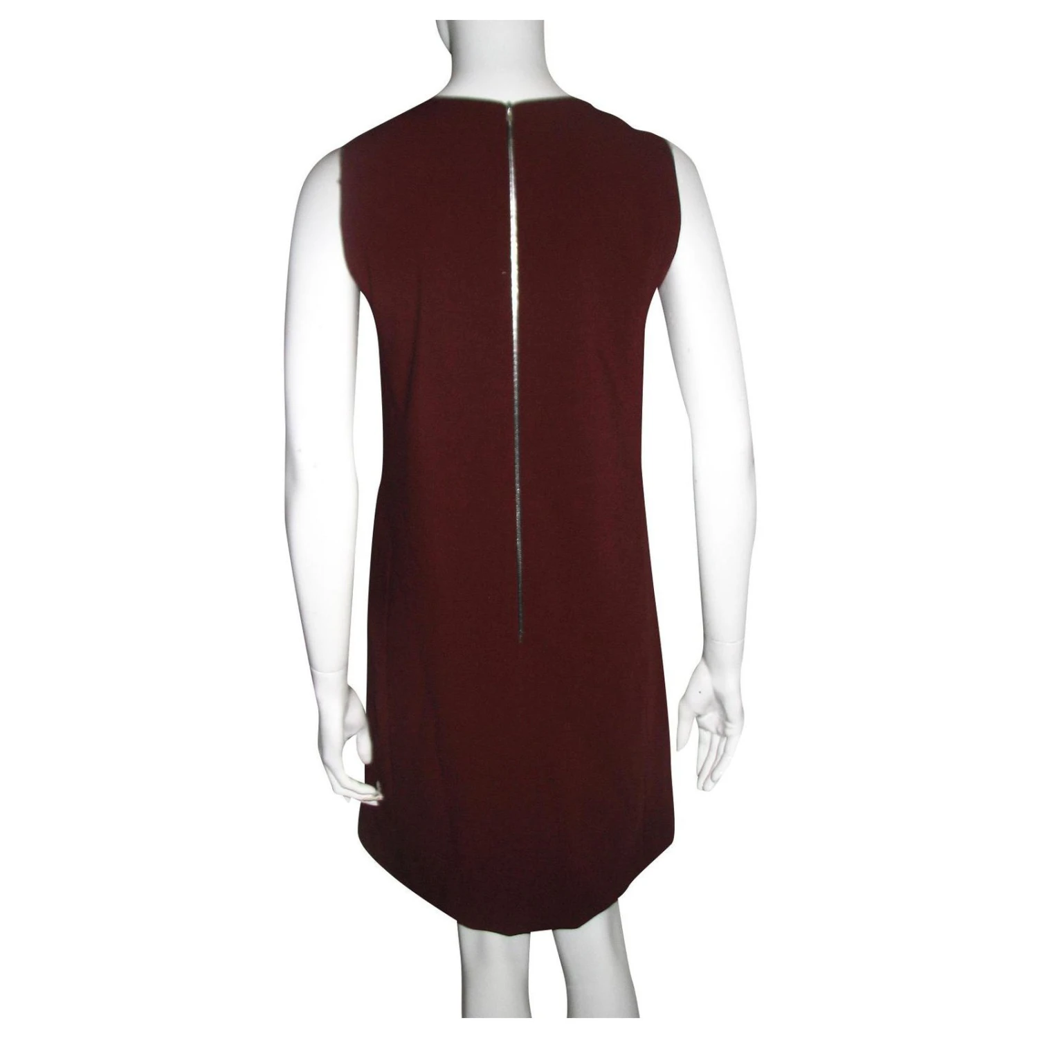 Tara Jarmon Burgunder Kleid Mit Freiliegendem Reißverschluss Bordeaux 2 Tara Jarmon Burgunder Kleid Mit Freiliegendem Reißverschluss Bordeaux – Bild 2