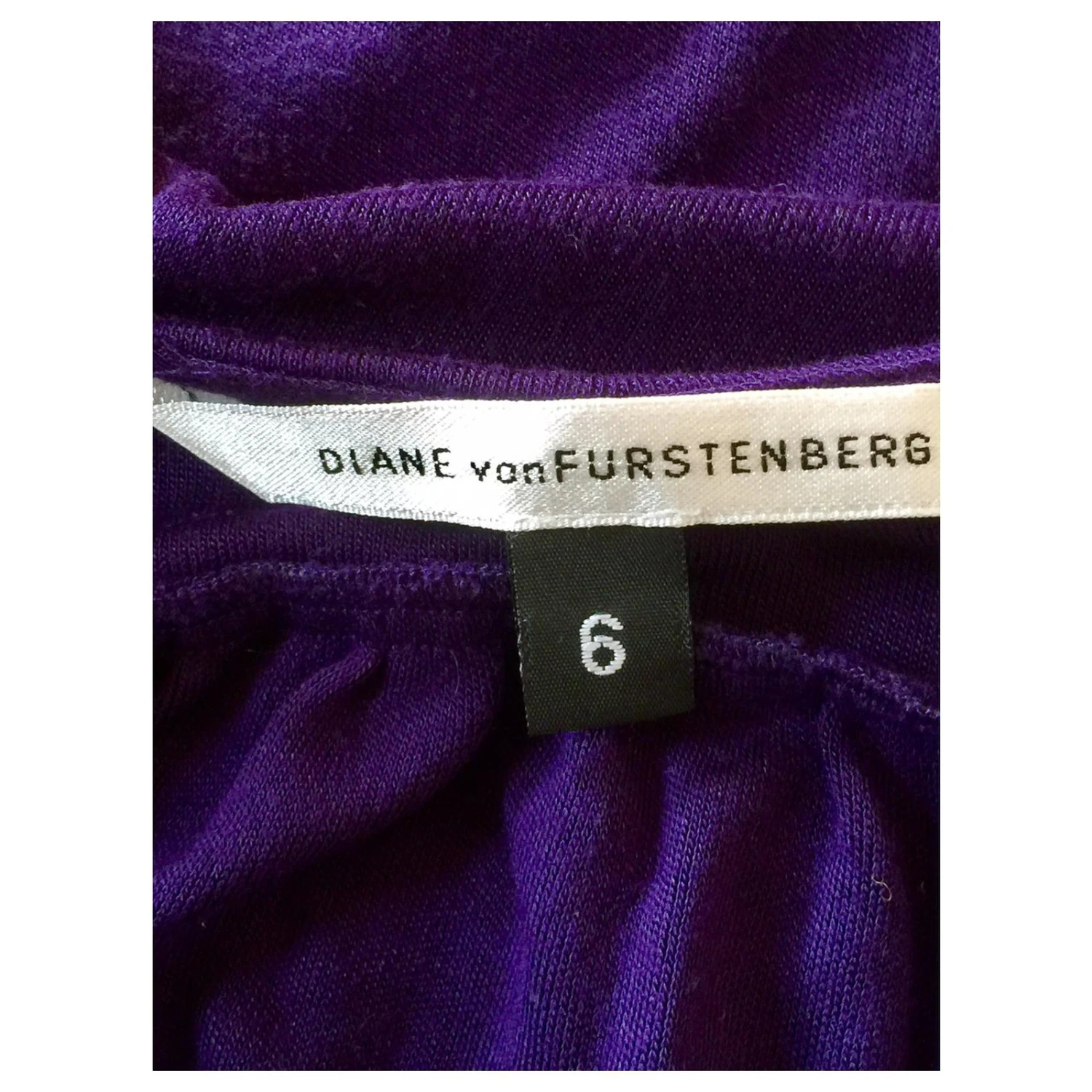Diane Von Furstenberg Lila Vintage Kleid US 6 4 Diane Von Furstenberg Lila Vintage Kleid US 6 – Bild 4
