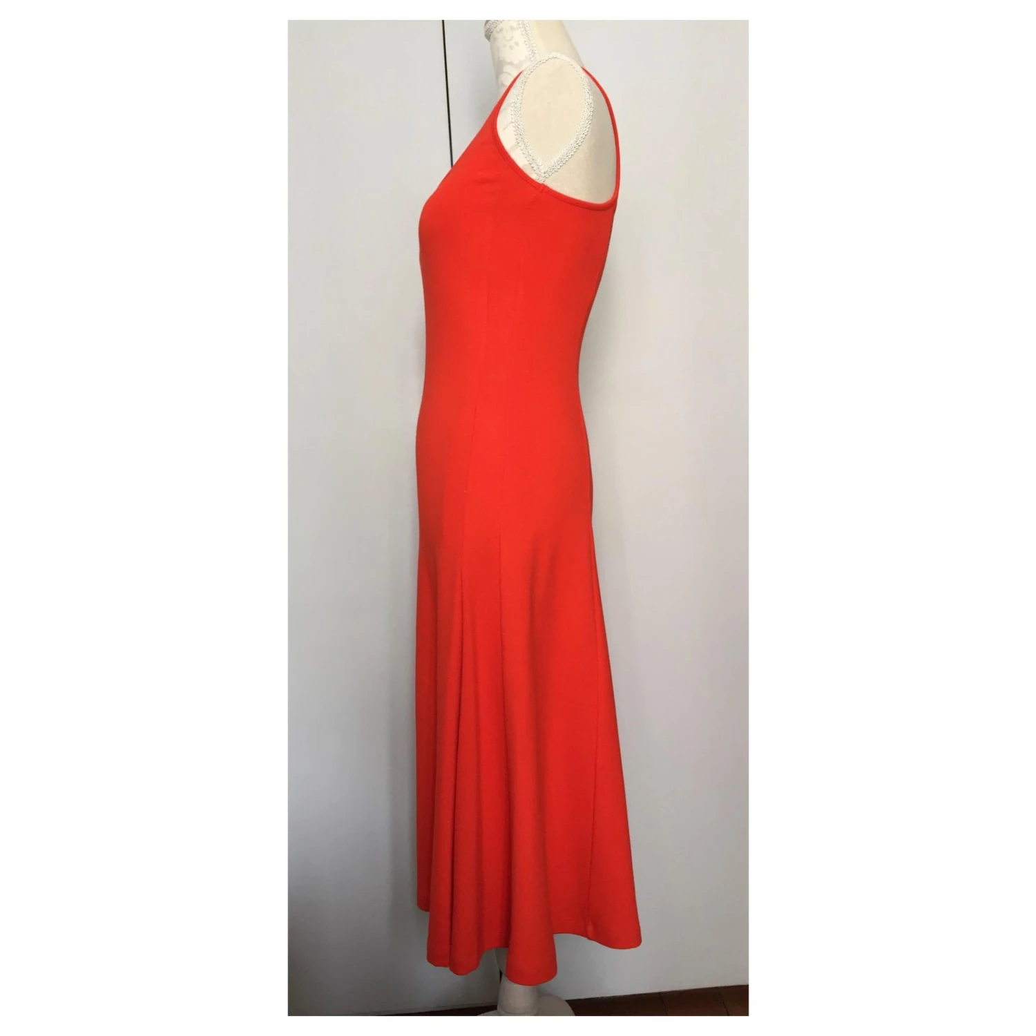 Autre Marque Isabel De Pedro Kleid Rot Orange 3 Autre Marque Isabel De Pedro Kleid Rot Orange – Bild 3