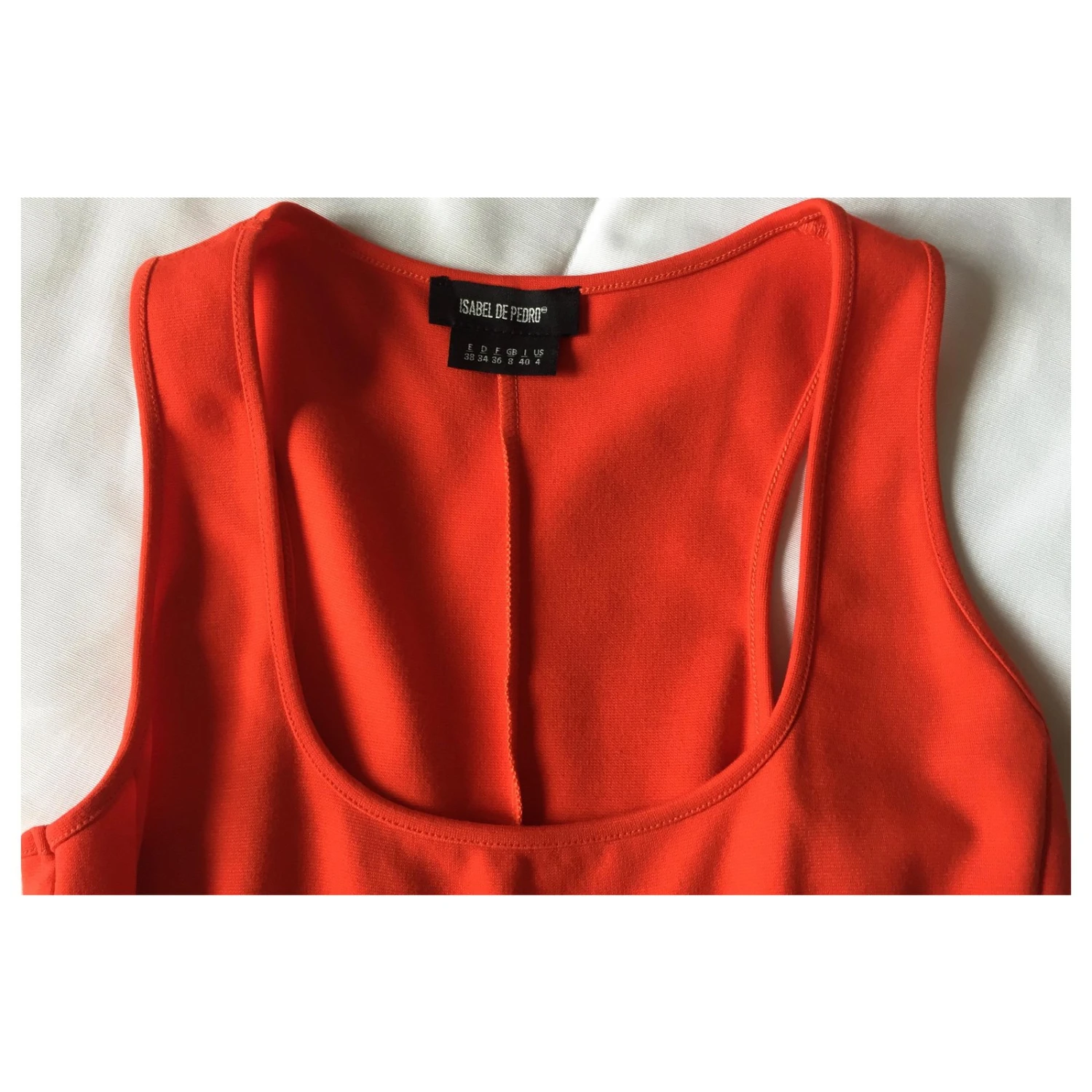 Autre Marque Isabel De Pedro Kleid Rot Orange 4 Autre Marque Isabel De Pedro Kleid Rot Orange – Bild 4