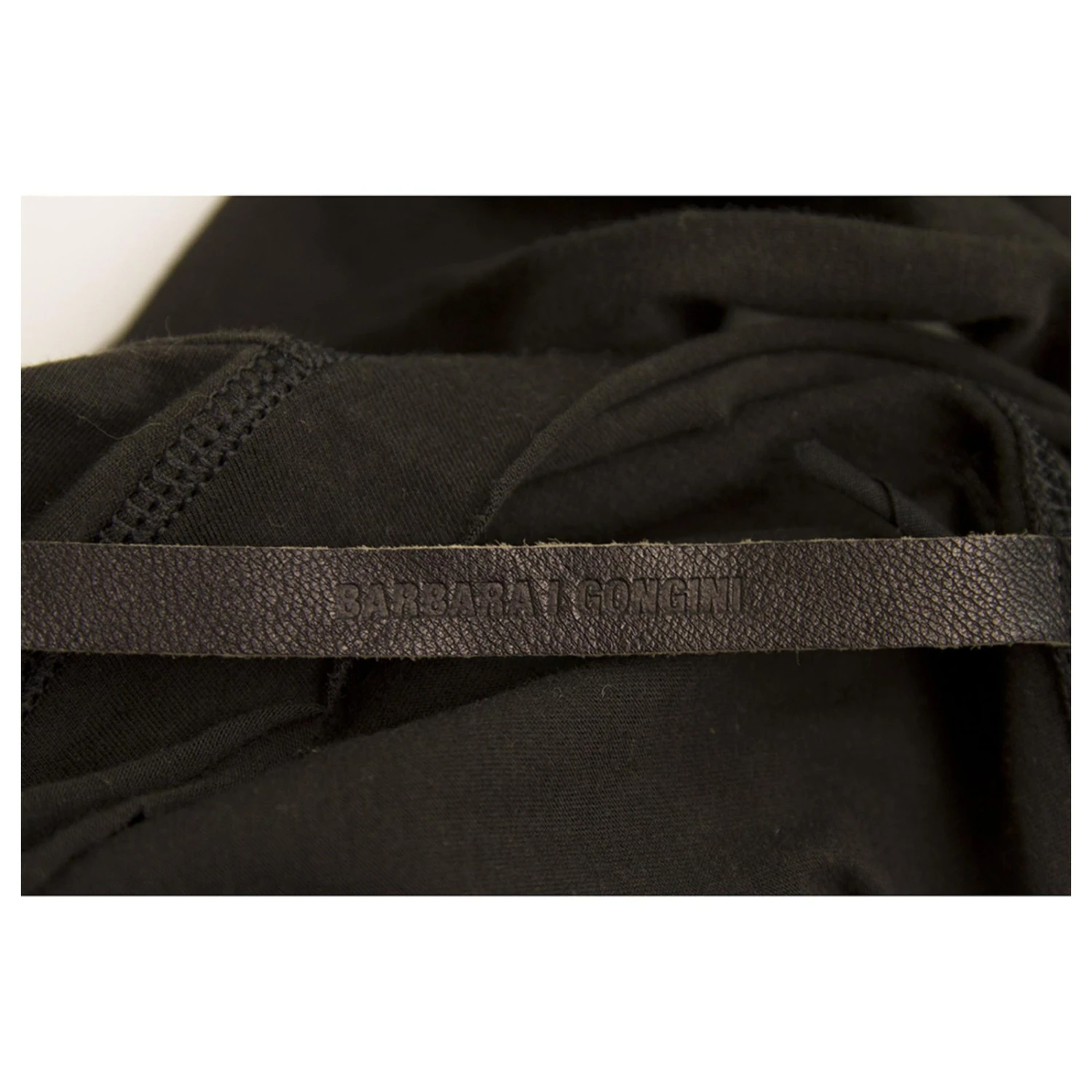 Autre Marque Barbara I Gongini Schwarz Langarm Modal Kleid Aus Baumwolle In Mini-Länge 3 Autre Marque Barbara I Gongini Schwarz Langarm Modal Kleid Aus Baumwolle In Mini-Länge – Bild 3