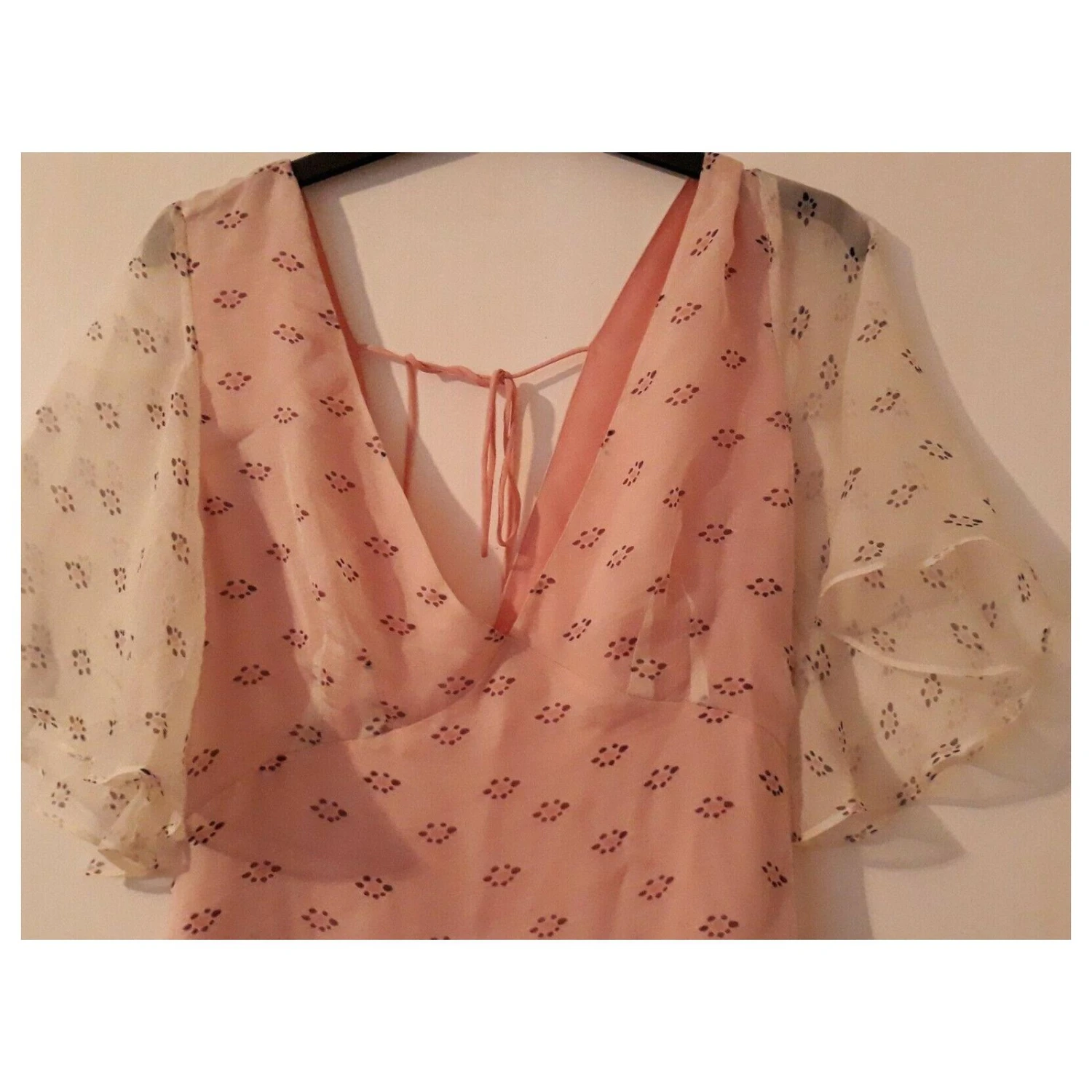 Temperley London Temperley Seidenchiffon Kleid Pink Roh 3 Temperley London Temperley Seidenchiffon Kleid Pink Roh – Bild 3