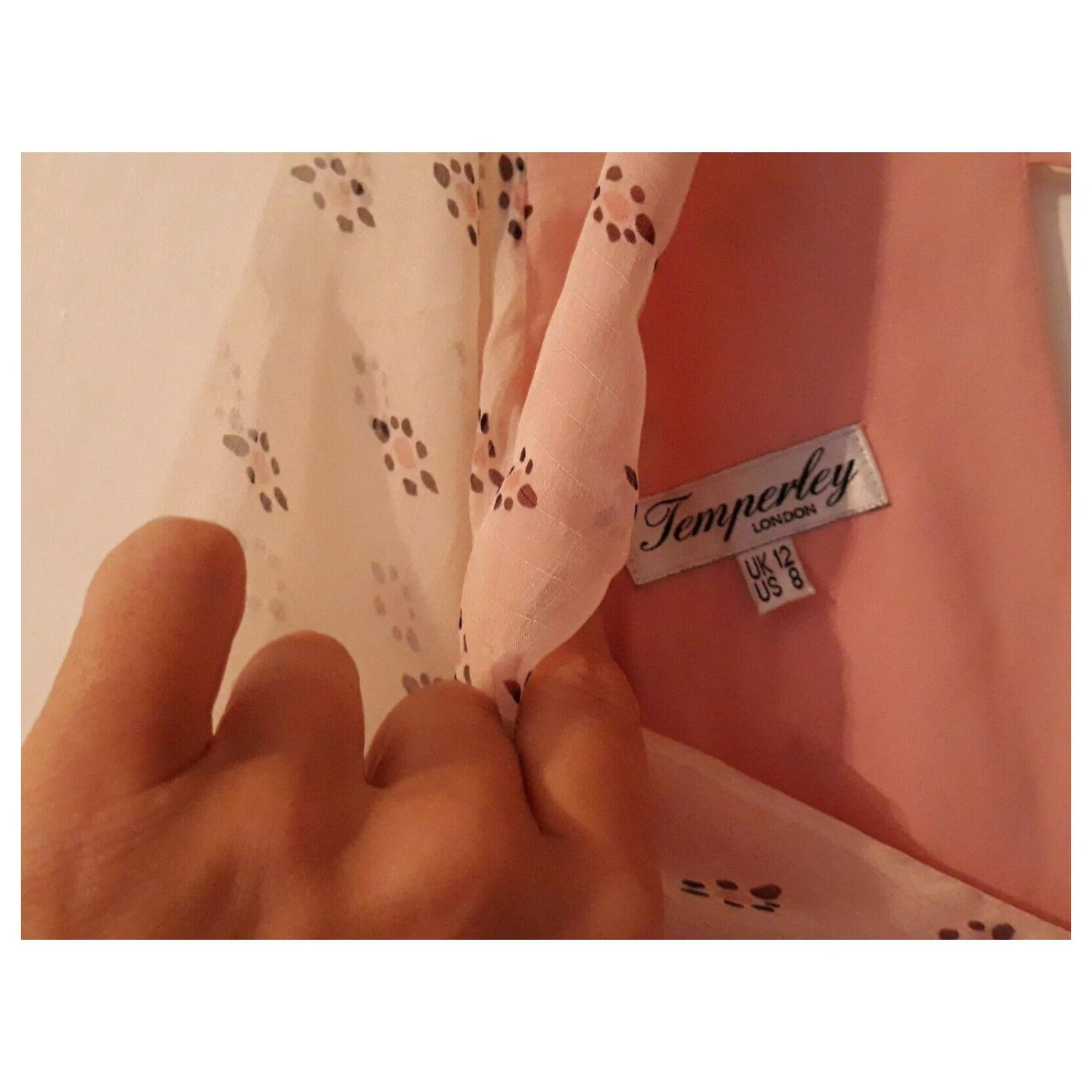 Temperley London Temperley Seidenchiffon Kleid Pink Roh 4 Temperley London Temperley Seidenchiffon Kleid Pink Roh – Bild 4