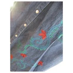 Armand Ventilo Jeans Kleid, Bestickt, Taille 36. Marineblau -Deutschland Fem Leucht Verkaufs-Shop 205570 4