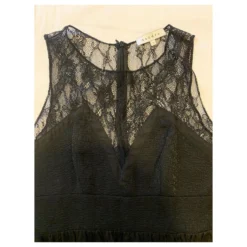 Sandro Schwarzes Kleid Mit Spitze -Deutschland Fem Leucht Verkaufs-Shop 207511 6