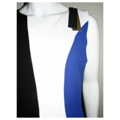Donna Karan Aline Kleid Schwarz Weiß Blau 13 Donna Karan Aline Kleid Schwarz Weiß Blau -Deutschland Fem Leucht Verkaufs-Shop 208325 4