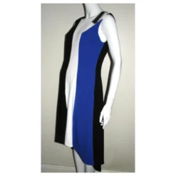 Donna Karan Aline Kleid Schwarz Weiß Blau 14 Donna Karan Aline Kleid Schwarz Weiß Blau -Deutschland Fem Leucht Verkaufs-Shop 208325 5