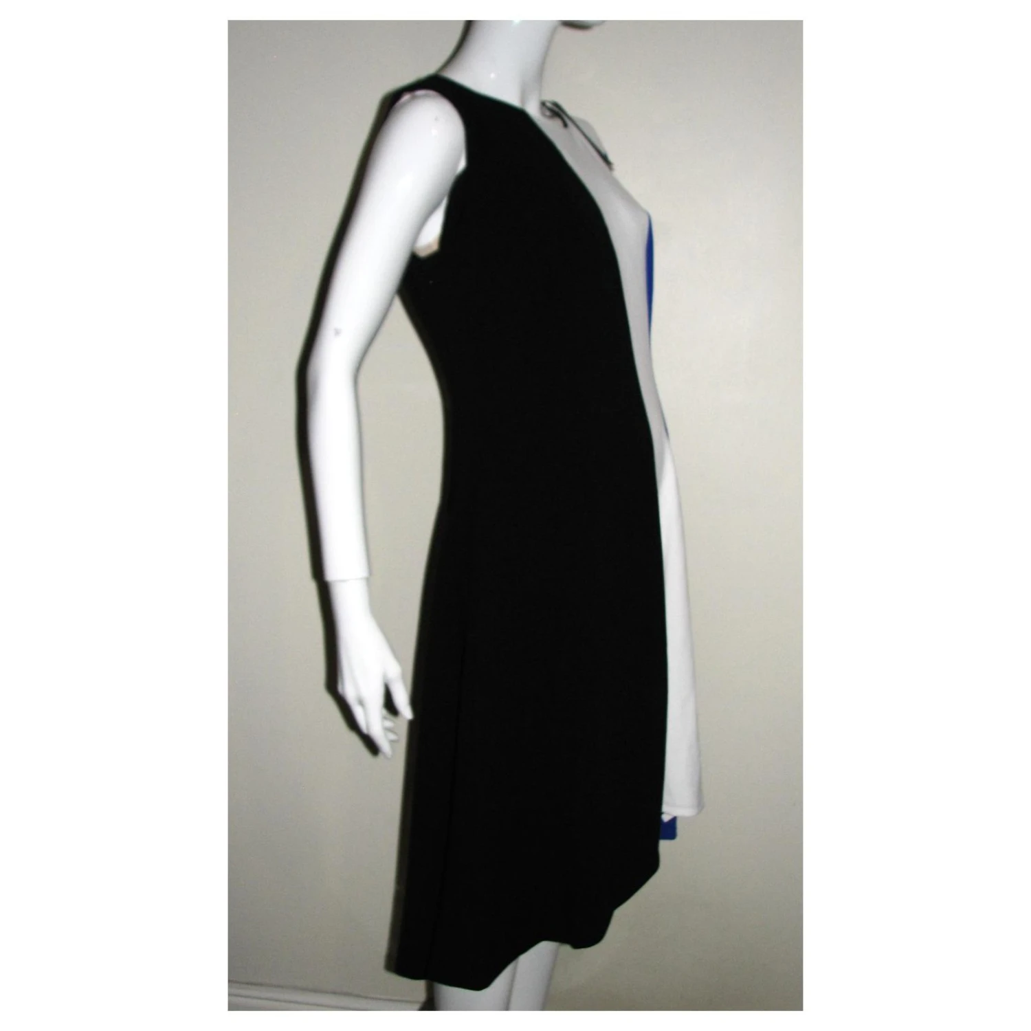 Donna Karan Aline Kleid Schwarz Weiß Blau 6 Donna Karan Aline Kleid Schwarz Weiß Blau – Bild 6