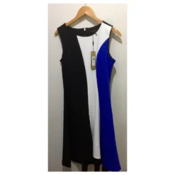 Donna Karan Aline Kleid Schwarz Weiß Blau 18 Donna Karan Aline Kleid Schwarz Weiß Blau -Deutschland Fem Leucht Verkaufs-Shop 208325 9