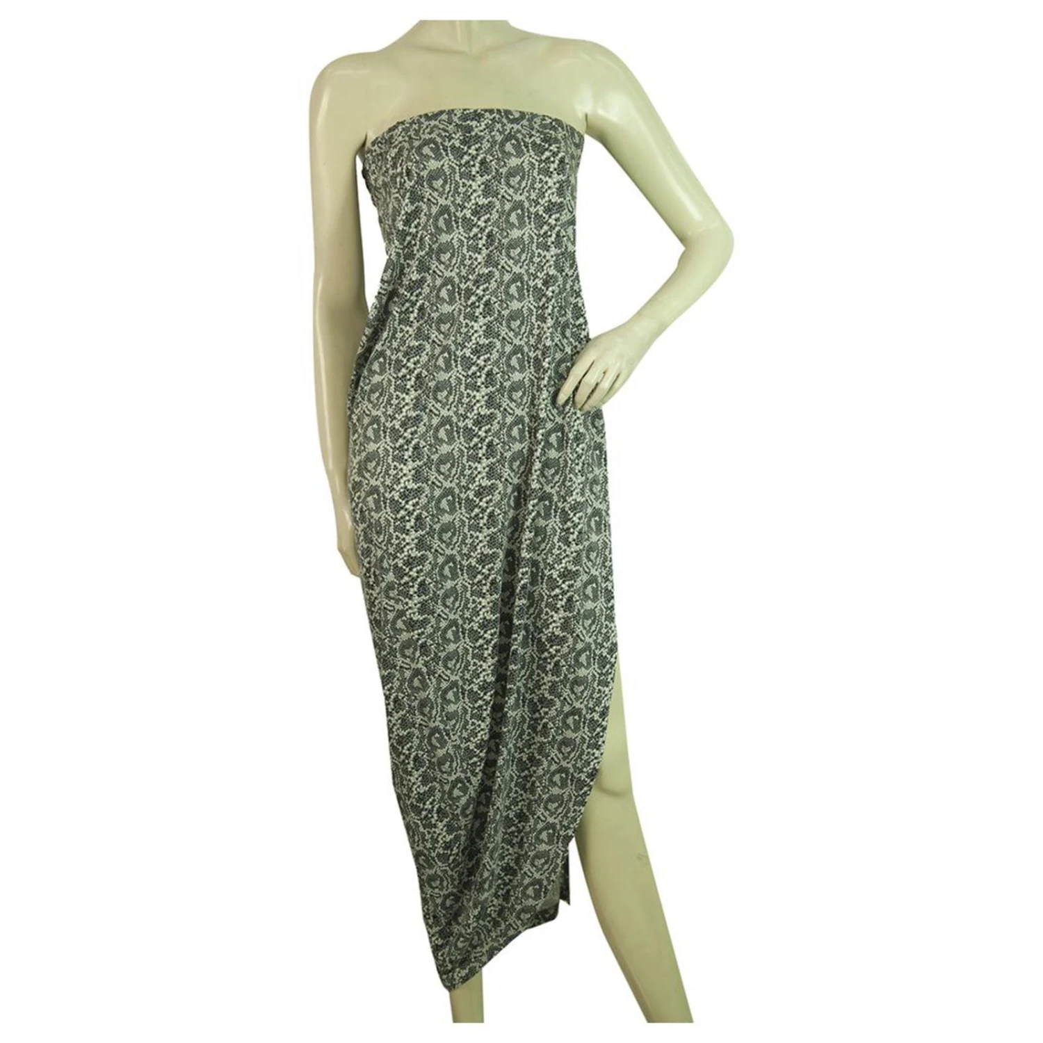 Thakoon Black & White Schlangenmuster Maxi Langer Rock Oder Trägerloses Kleid Größe XS Mehrfarben 3 Thakoon Black & White Schlangenmuster Maxi Langer Rock Oder Trägerloses Kleid Größe XS Mehrfarben – Bild 3