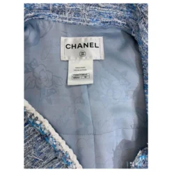 Chanel 12K $ Tweedjacke + Kleid Blau -Deutschland Fem Leucht Verkaufs-Shop 258237 9