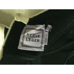 Herve Leger Kleid Schwarz Beige -Deutschland Fem Leucht Verkaufs-Shop 26855 3