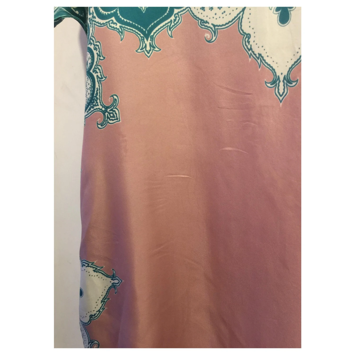 Etro Seidenkaftan-Kleid Pink Weiß Grün 7 Etro Seidenkaftan-Kleid Pink Weiß Grün – Bild 7