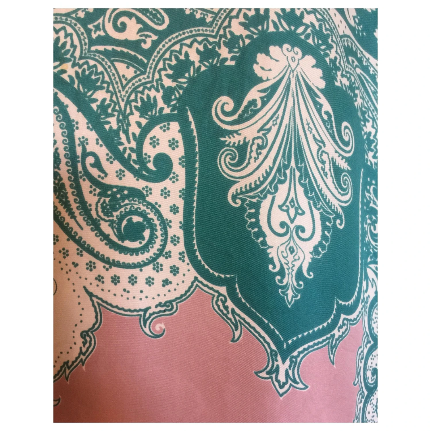 Etro Seidenkaftan-Kleid Pink Weiß Grün 8 Etro Seidenkaftan-Kleid Pink Weiß Grün – Bild 8