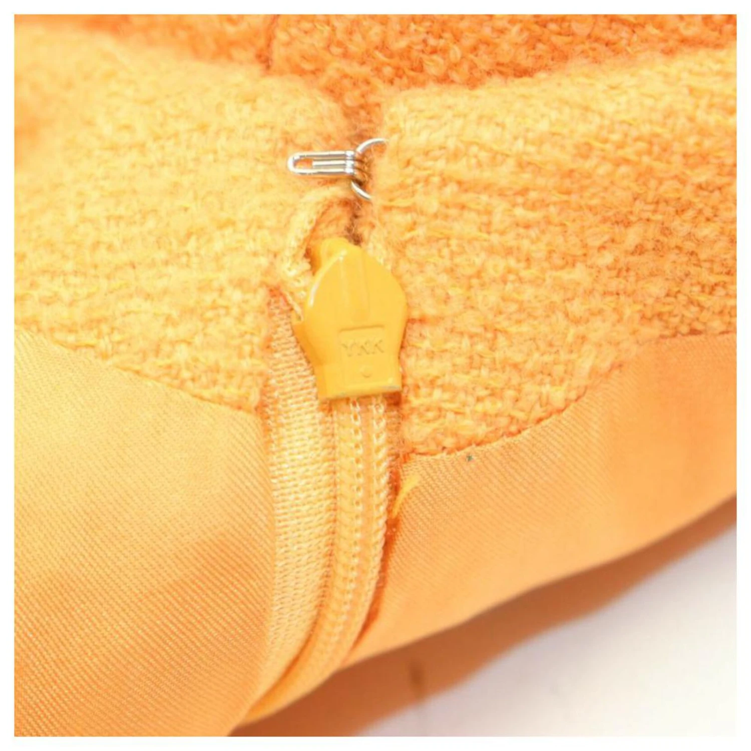 Chanel Mittelorange Wolle CC Kleid 6 Chanel Mittelorange Wolle CC Kleid – Bild 6