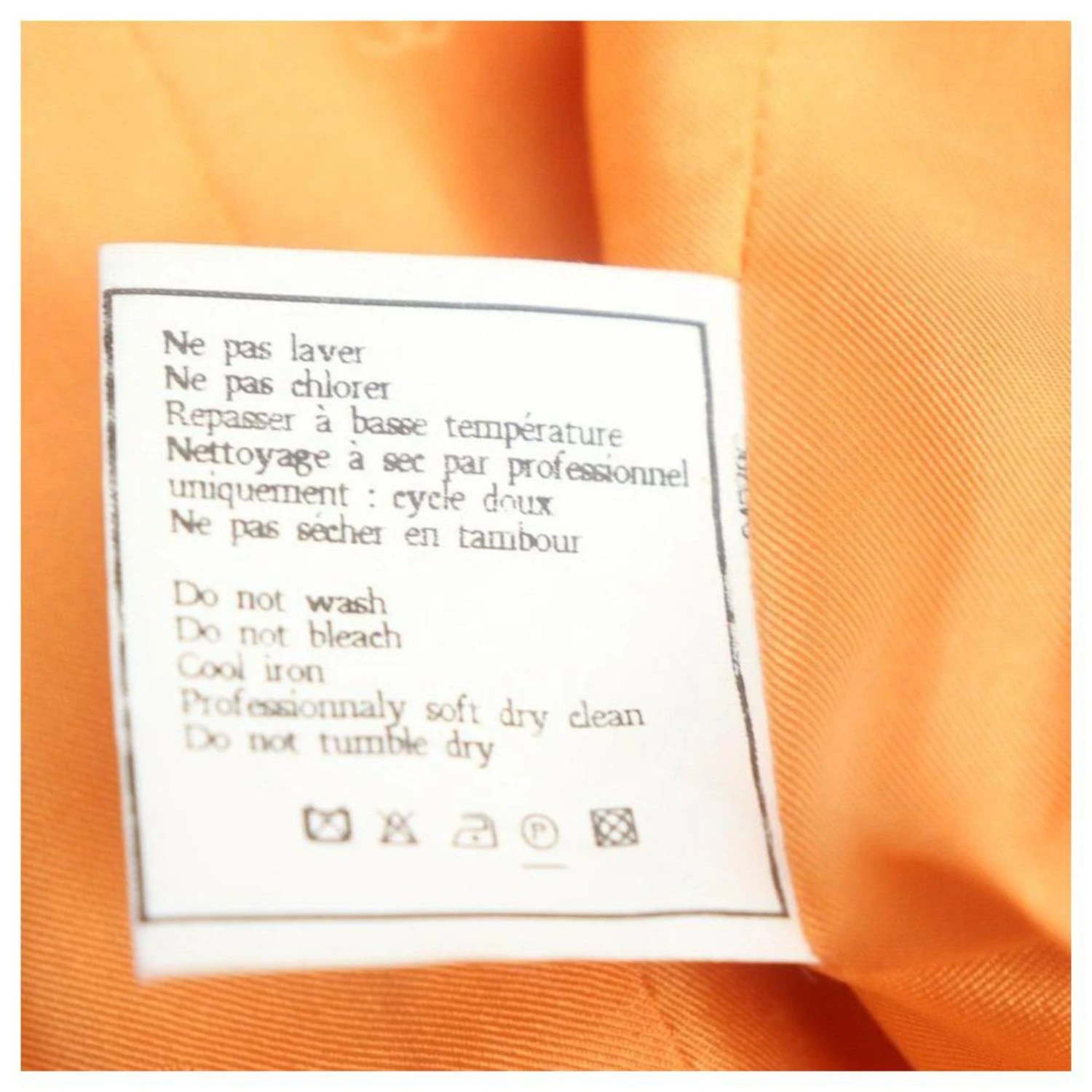 Chanel Mittelorange Wolle CC Kleid 8 Chanel Mittelorange Wolle CC Kleid – Bild 8