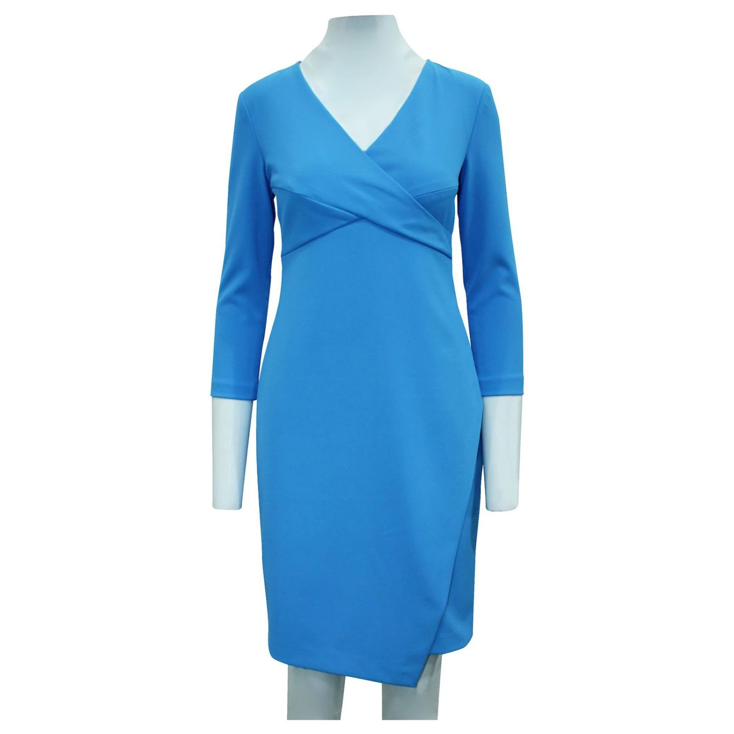 Autre Marque Tiefblaues Elegantes Kleid Mit V-Ausschnitt 2 Autre Marque Tiefblaues Elegantes Kleid Mit V-Ausschnitt – Bild 2