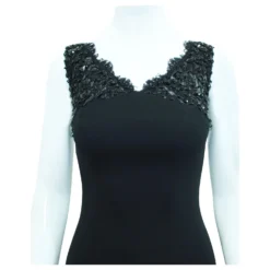 Autre Marque Schwarzes Sabrina-Kleid Aus Spitze -Deutschland Fem Leucht Verkaufs-Shop 304940 5