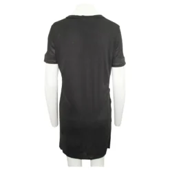 Chloé Dunkles T-Shirt-Kleid Schwarz -Deutschland Fem Leucht Verkaufs-Shop 307984 3