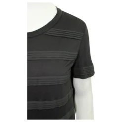 Chloé Dunkles T-Shirt-Kleid Schwarz -Deutschland Fem Leucht Verkaufs-Shop 307984 5