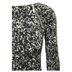 Michael Kors Schwarzes Bedrucktes Kleid -Deutschland Fem Leucht Verkaufs-Shop 308070 5