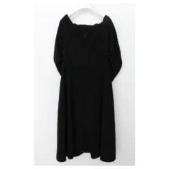 Tibi Schulterfreies Schwarzes Crpe-Kleid -Deutschland Fem Leucht Verkaufs-Shop 342545 5