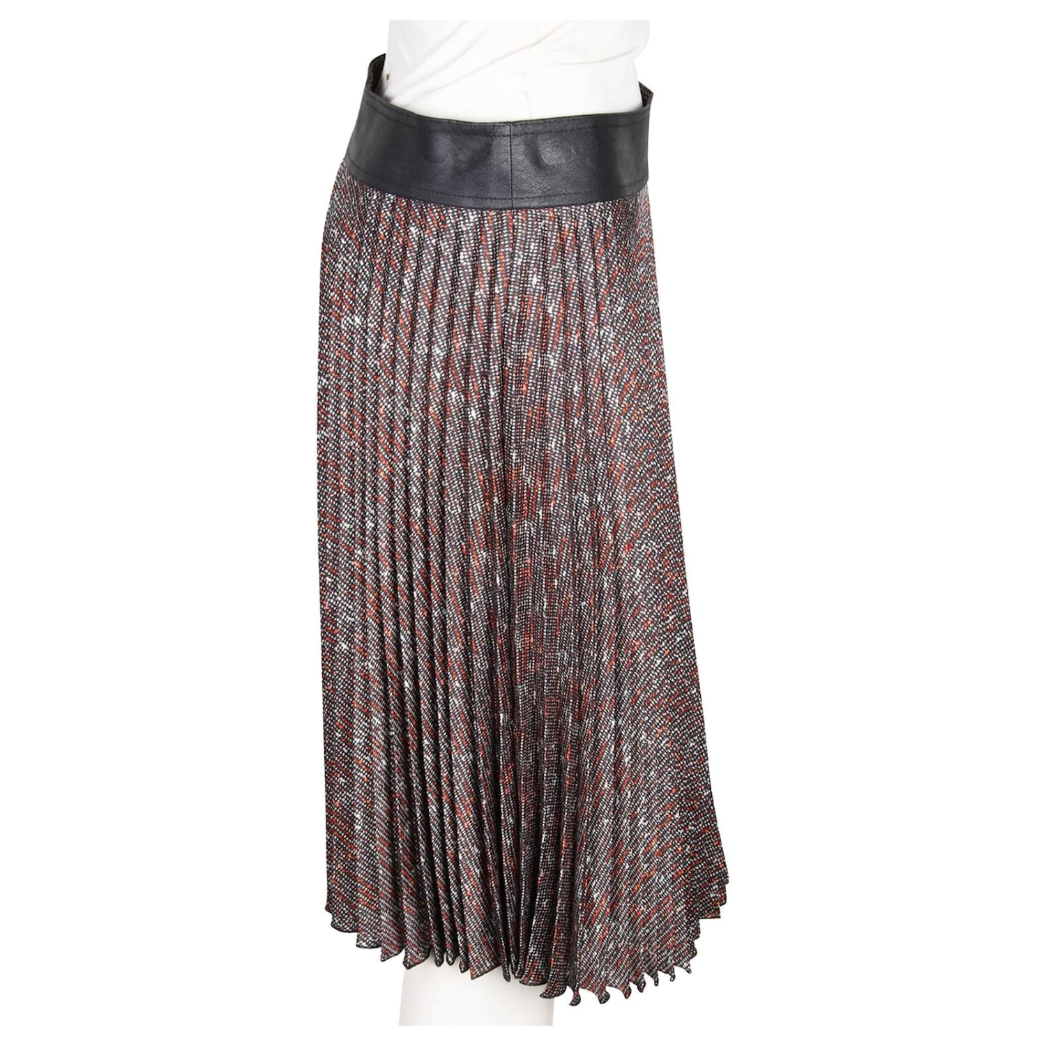 Karen Millen Kleid Mit Faltenrock Und Print Braun 3 Karen Millen Kleid Mit Faltenrock Und Print Braun – Bild 3