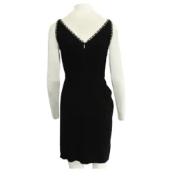 Roberto Cavalli Schwarzes Kleid Mit Glänzenden Verzierungen -Deutschland Fem Leucht Verkaufs-Shop 360206 3