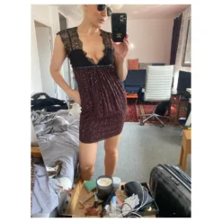 Alessandro Dell'Acqua Alessandro Dell’aqua Kleid Bordeaux -Deutschland Fem Leucht Verkaufs-Shop 368340 6