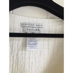 Celine Céline Ärmelloses Kleid Aus Wolle Und Baumwolle Roh -Deutschland Fem Leucht Verkaufs-Shop 37411 4